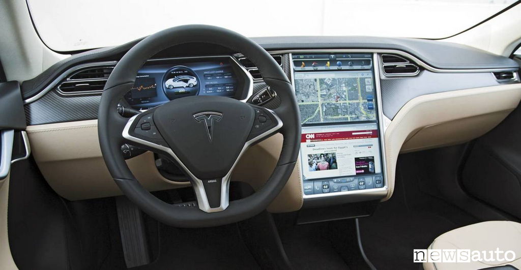 Interni della Tesla Model S