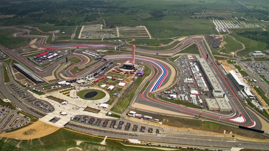 Il circuito di Austin, sede del GP degli USA di MotoGP e Formula 1