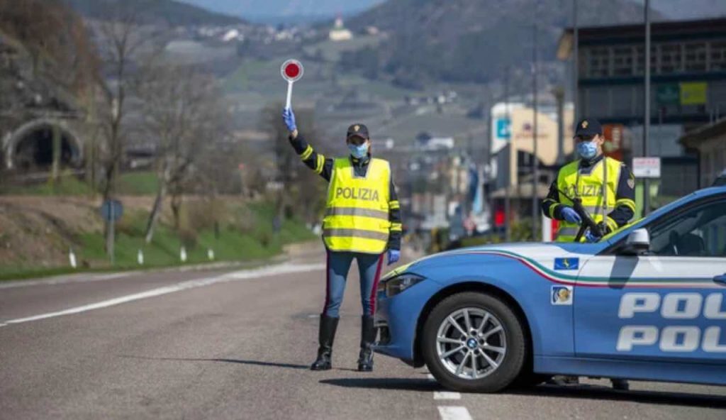 Posto di blocco polizia